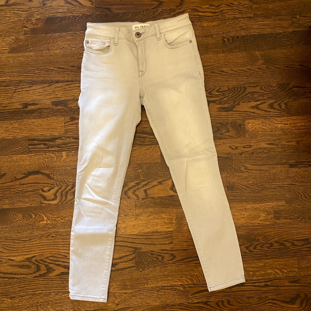 DL1961 Margaux Instasculpt Ankle Skinny, Sz 27, pale blue denim